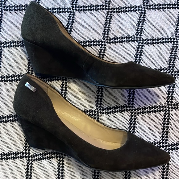 Calvin Klein Suede Fabric Wedge Pump - Picture 4 of 16